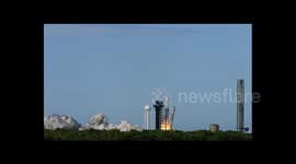 United States: Liftoff June 25ht of SpaceX Falcon Heavy NASA NOAA GOES-U mission with twin side booster RTLS landings at LZ-1 & 2