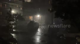 Severe Thunderstorm Strikes Queens