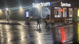 Severe Thunderstorm Hits New York