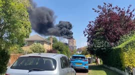UK: Fire Breaks Out At High Rise In Staines Sending Large Black Smoke Into Air 2