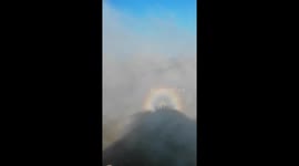 Rare 'Buddha's light' phenomenon seen on mountain in China