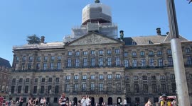 Dutch Royal Palace in Amsterdam unveils rare exhibition on its roof artworks