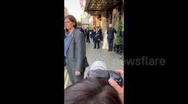UK: Japanese Imperial Couple Wave At Fans Outside London Hotel