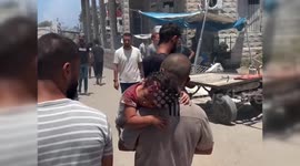 Gaza: Gaza Father Takes Daughter To Hospital
