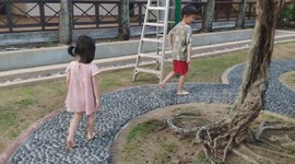 Kids no pain at all while walking on reflexology foot path, why?