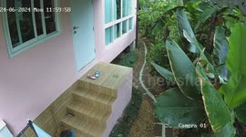 Resident slips on wet tile outside his door