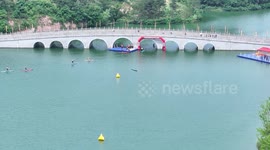 China: The First Dragon Boat Open in The Hometown of Emperor Yan in Suizhou