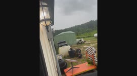 Strong Wind Blows Shed Over