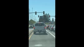 Dump Truck Destroys Traffic Light