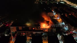 China: Fire Scene in Nanjing