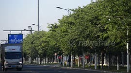 China: A Logistics E-commerce Park Working Scene in Yancheng
