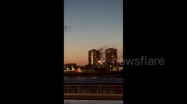 UK: Fire Breaks Out At High-Rise Flat In North Woolwich