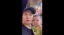Baby who wants his mum starts crying when daddy holds him