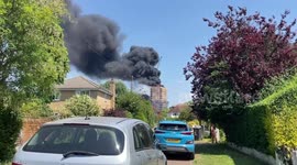 Block of flats on fire in Staines-upon-Thames