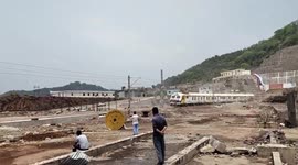 Indian Railway  high speed train trialed on World Tallest Rail Bridge Chenab Rail Bridge Reasi, Jammu - Kashmir