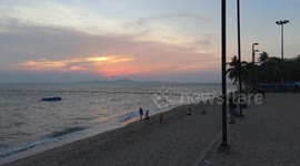 Thailand: Drone footage of the fames Sanctuary of Truth in Pattaya