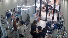 Sparks fly as hairdryer malfunctions during styling in China