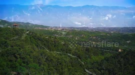 A glimpse of world's tallest colorful glazed pagoda in N China