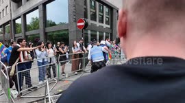 Staggering moment when a member of the Pride Parade attempts to attack the anti Pride Parade protestors