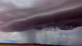 Monsoonal storms bring intense rain to Red Mesa, Arizona