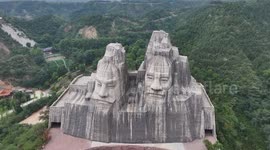 China: A Giant Statue of Emperor Yan and Emperor Huang in Zhengzhou