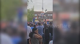 Man falls from pole during T20 World Cup celebrations