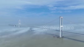 China's latest mega cross-sea link opens to traffic