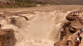 China: The Hukou Waterfall of Yellow River in Jixian