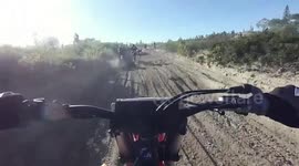 Motocross Crash - Running into a downed dirt bike and hitting the dirt!