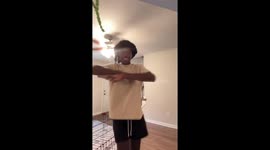 Man stumbles over dog's cage