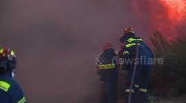 1 dead as Greek firefighters battle major wildfires near Athens