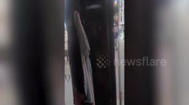 Barber sick of antisocial behaviour tapes up bench and gets threatened with police action