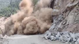 Landslide in northern India blocks major road, triggers panic