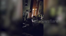 Man arrested after resident claims he was threatening a young couple with a