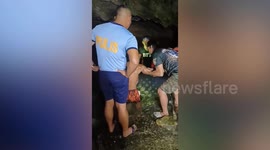 Teens trapped in cave while swimming during bad weather rescued