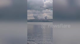 Taal Volcano belches toxic gases in high plume