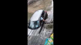 Flooded railway underpass in Faridabad leaves cars stranded