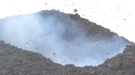 Mount Etna Summit Crater erupting 3