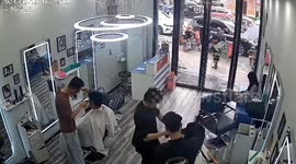 Hairdryer explodes and emits sparks in salon
