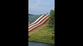 Giant American Flag Waterslide
