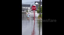 US: Overnight Torrential Rains Cause Severe Flooding In Jersey Shore