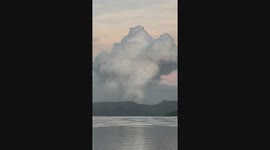 Taal Volcano emits cloud of gas