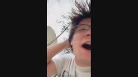 Guy Narrowly Avoids Falling Tree Near Devils Tower