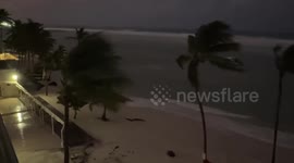 Hurricane Beryl hits Bridgetown, Barbados with strong winds and heavy rain
