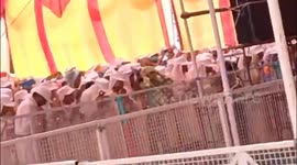 Visuals ahead of deadly stampede in Uttar Pradesh Hathras shows a huge number of devotees standing under extreme heat