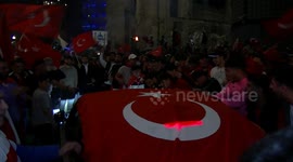Breitscheidplatz in Berlin became the epicenter of celebration as Turkish fans gathered to revel in their national team's stunning 2-1 victory over Austria