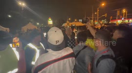 Canadian Prime Minister Justin Trudeau met by three different groups of protesters as he was leaving the “Taste of Asia” food festival near Pacific Mall in Markham