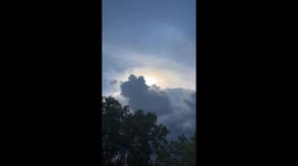 Stunning cloud iridescence with rainbow-coloured highlights shine in Singapore