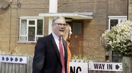 Keir Starmer casts his vote in snap general election
