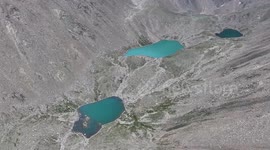 China: Moraine Lakes  in Tianshan Mountain